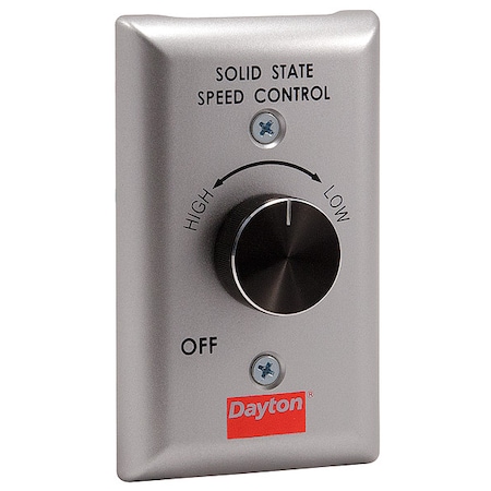 DAYTON Speed Control, 115V, 6 Amps, Plate Color Silver 48C172