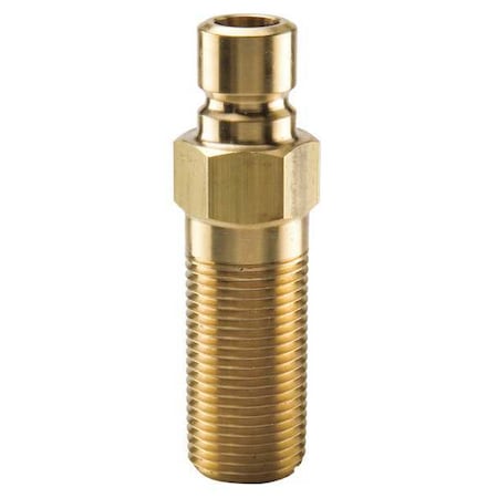Parker Hydraulic Quick Connect Hose Coupling, Brass Body, Sleeve Lock, 1/4"-18 Thread Size, Moldmate Series PN352-85