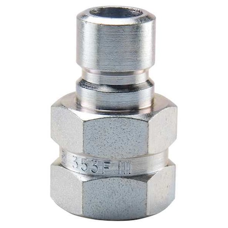 Parker Hydraulic Quick Connect Hose Coupling, Steel Body, Sleeve Lock, 1/4"-18 Thread Size, Moldmate Series PN352F