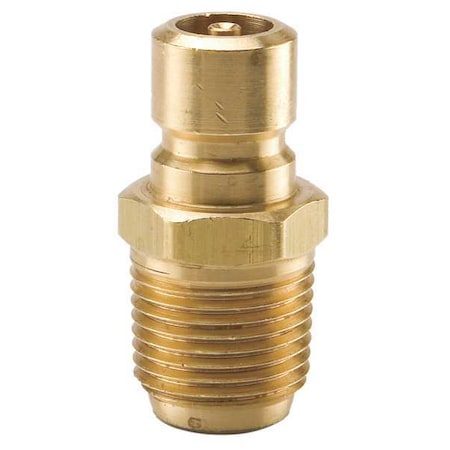 Parker Hydraulic Quick Connect Hose Coupling, Brass Body, Sleeve Lock, 3/8"-18 Thread Size, Moldmate Series BPV353