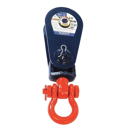 PING - joined Crosby Snatch Block, Wire Rope, 1/2 in Max Cable Size, 8,000