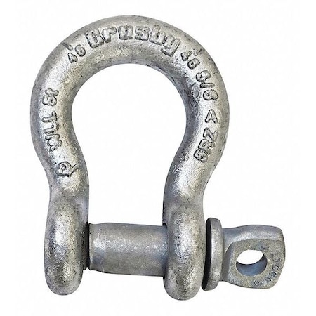 Crosby Shackle, 7/8 in., 19,000 lb., Screw Pin 1017560