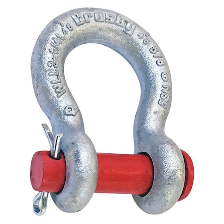 Crosby Shackle, 5/8 in., 6500 lb., Round Pin 1018115