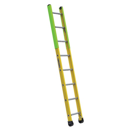 Louisville 8 ft Overall H, Manhole Ladder, Fiberglass, Yellow Finish, 375 lb Load Capacity FE8908