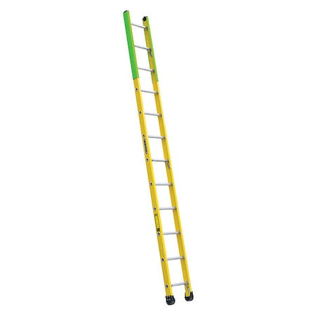 Louisville 12 ft Overall H, Manhole Ladder, Fiberglass, Yellow Finish, 375 lb Load Capacity FE8912