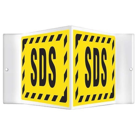 Accuform Sign, 18Wx8H, Blk/Yllw, Plstc PSP395