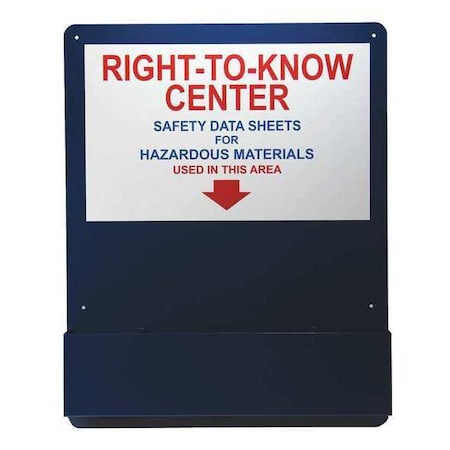 Accuform Right to Know Center, Aluminum, 24 in W, 30 in H ZRS708