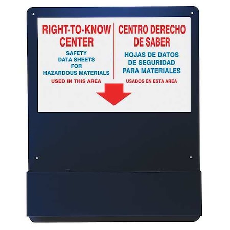 Accuform Right to Know Center, Aluminum, 24 in W, 30 in H SBZRS708