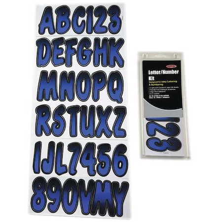 Hardline Products LetterandNumberLabelSet, 3inH, 1-1/2inW GBLBKG200