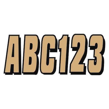 Hardline Products LetterandNumberLabelSet, 3inH, 1-1/4inW GBRBLK320