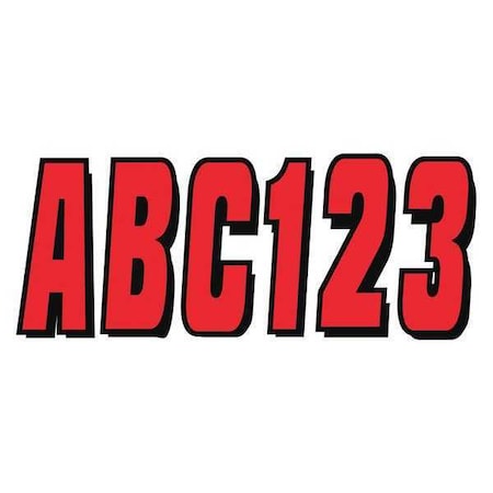 Hardline Products LetterandNumberLabelSet, 3inH, 1-1/4inW GREBLK320