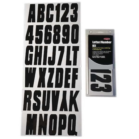 Hardline Products Number and Letter Combo Kit, Black3 in. H GBLK350EC