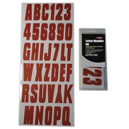 Hardline Products LetterandNumberLabelSet, 3inH, 1-1/2inW GRED350EC