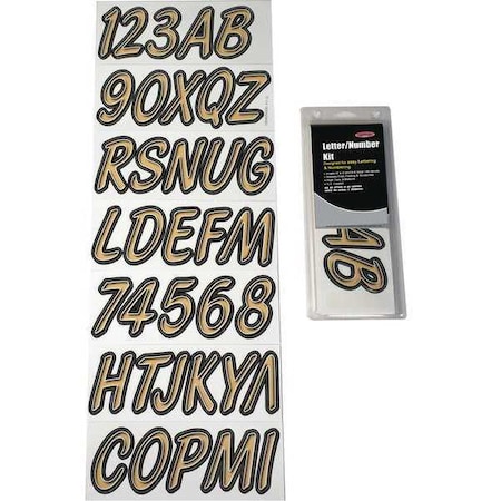 Hardline Products LetterandNumberLabelSet, 3inH, 1-3/8inW GBRBKG400