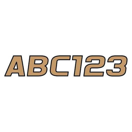 Hardline Products LetterandNumberLabelSet, 3inH, 2-7/8inW GBRBLK700