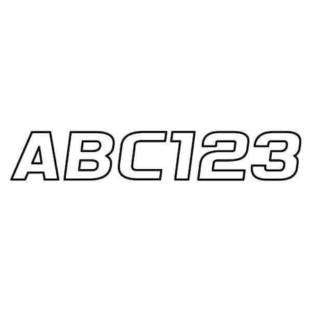 Hardline Products LetterandNumberLabelSet, 3inH, 2-7/8inW GWHBLK700