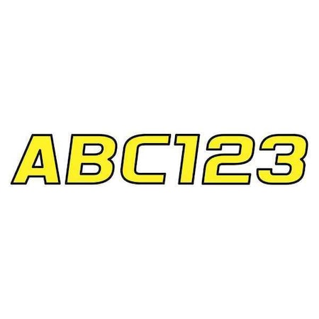 Hardline Products LetterandNumberLabelSet, 3inH, 2-7/8inW GYEBLK700