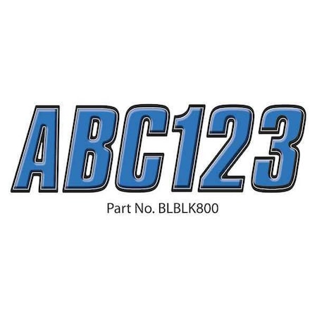 Hardline Products LetterandNumberLabelSet, 3inH, 1-1/2inW GBLBLK800