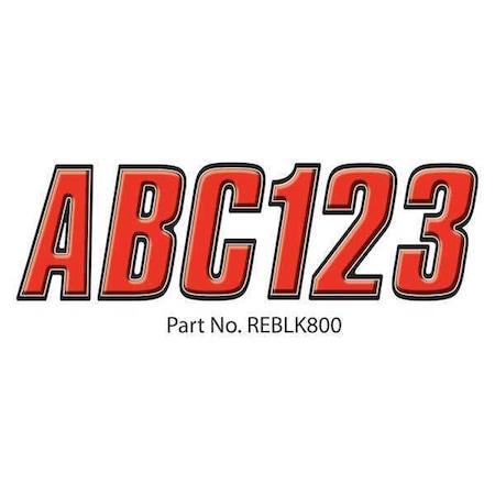 Hardline Products LetterandNumberLabelSet, 3inH, 1-1/2inW GREBLK800
