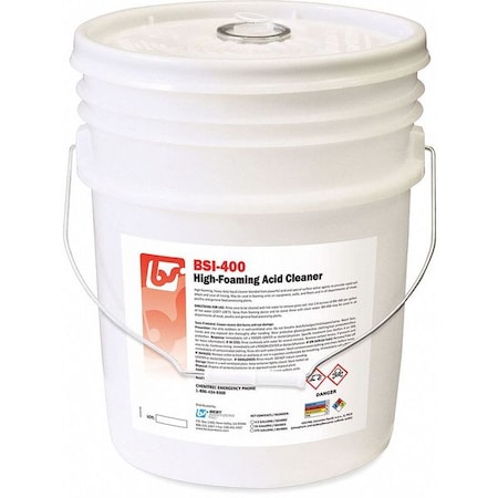 Best Sanitizers Acidic Cleaner, Pail, 5 gal, Unscented BSI4002