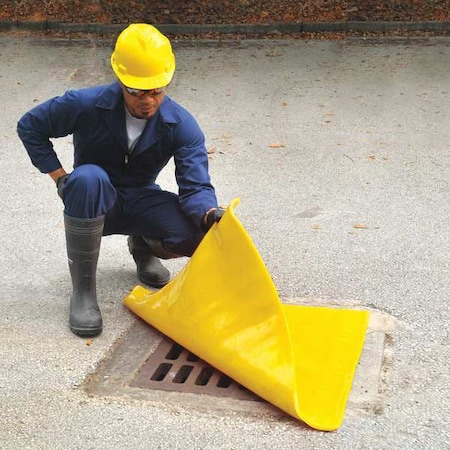 Condor Drain Seal, 36inLx36inWx1/4in Thick, Yllw 48FZ09