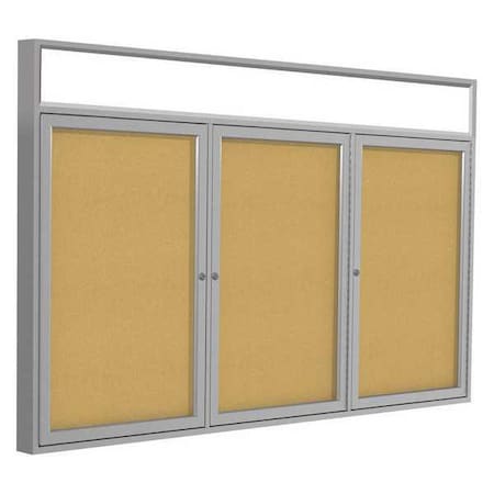 Ghent Message Center 48"H x 72"W, Silver PAK9