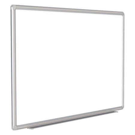 Ghent Dry Erase Board, Porcelain, 48 in, 96 in, Aluminum Frame, White, Matte DFMGY48