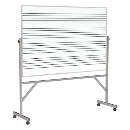 Ghent Dry Erase Board, Porcelain, 78 1/4 in, 77 in, Aluminum Frame, White, Matte GARM1M146-MS1