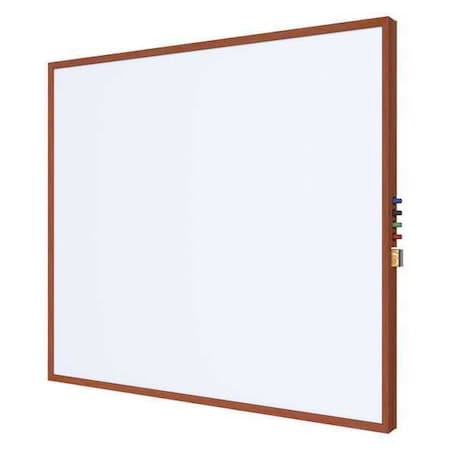 Ghent Dry Erase Board, Porcelain, 47 3/4 in, 59 3/4 in, Wood Frame, White, Matte IMM45WCH