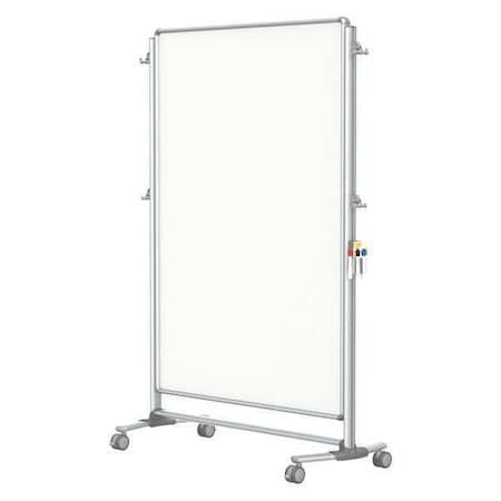 Ghent Dry Erase Board, Porcelain, 76 1/8 in, 52 3/8 in, Aluminum Frame, White, Matte NEX224MMP
