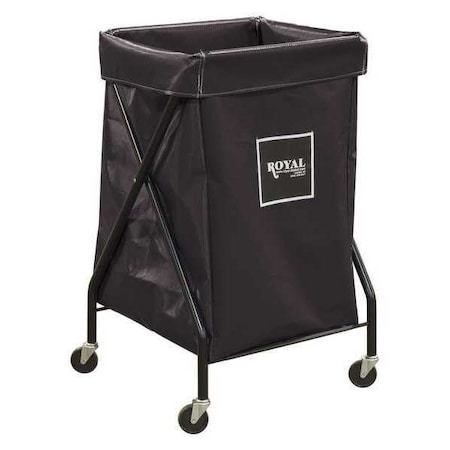 Royal Basket Trucks X-Frame Cart, 6.7 cu. ft., Black, Vinyl G06-KKX-XFA-3ONN