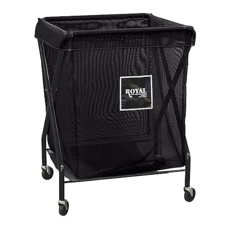 Royal Basket Trucks X-Frame Cart, 8.9 cu. ft., Black, Mesh G08-KKX-XMA-3ONN