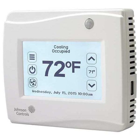 Johnson Controls Thermostat, 7 Programs, 2 H 2 C, Wall Mount, 24V AC, 26/30VAC, 50/60 Hz TEC3323-00-000