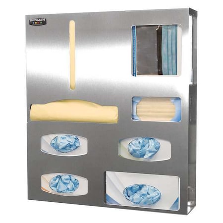 Bowman Dispensers Personal Protection System, Stainless Steel Resealable Bag, 1 Components PS016-0300