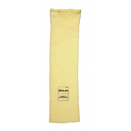 Mcr Safety Cut-Resistant Sleeve: ANSI/ISEA Cut Level A3, Kevlar ( 7 ga ), Yellow, Knit Cuff, 14 in Length 9374
