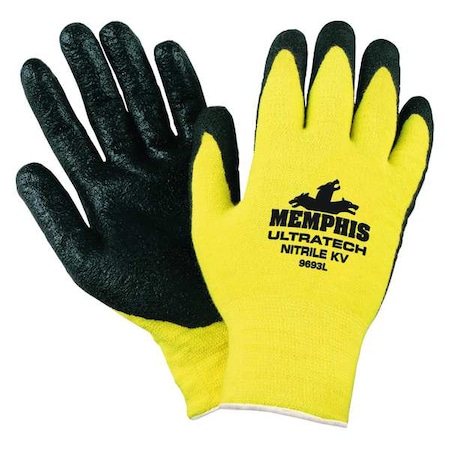 MCR SAFETY Cut Resistant Coated Gloves, A2 Cut Level, Foam Nitrile, L, 1 PR 9693L