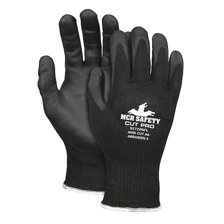 Mcr Safety Cut-Resistant Coated Gloves, Cut Level A6 , Dipped , Foam Nitrile , Smooth , M 1 PR 92720NFM