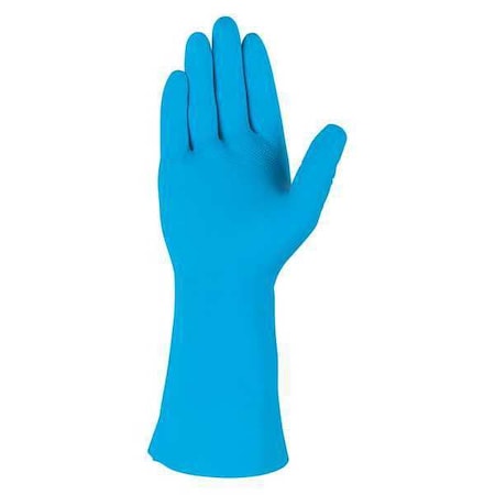 Mcr Safety 5300 Chemical Resistant Gloves, Nitrile, 13 in L, 8 mil, Blue, L, 1 PR 5300L