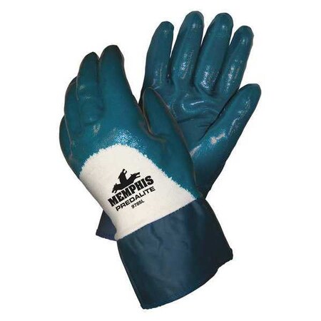 Chemical Resistant Gloves,Nitrile,L,10-1/2"L