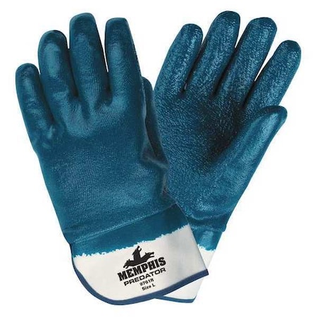 MCR SAFETY 11" Chemical Resistant Gloves, Nitrile, L, 12PK 9761R