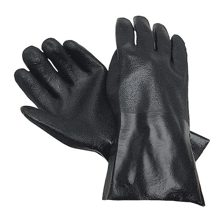 MCR SAFETY 12" Chemical Resistant Gloves, PVC, L, 12PK 6522S