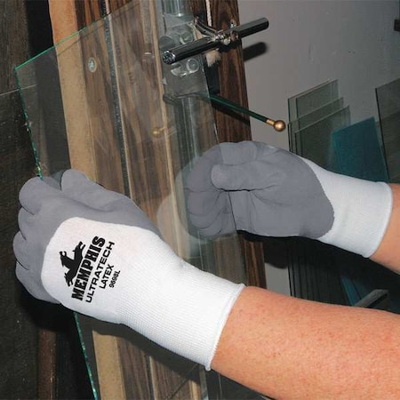 Mcr Safety Chemical Resistant Gloves, PVC, 14 in L, 45 mil, Black, L, 12 PK 6524S