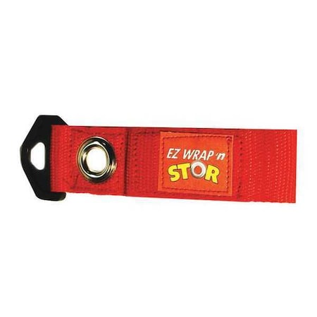 Ez Wrap N Stor Strap, Red, Nylon, 6-1/2" L, 1-1/2" W EZWRAPNGSTORS