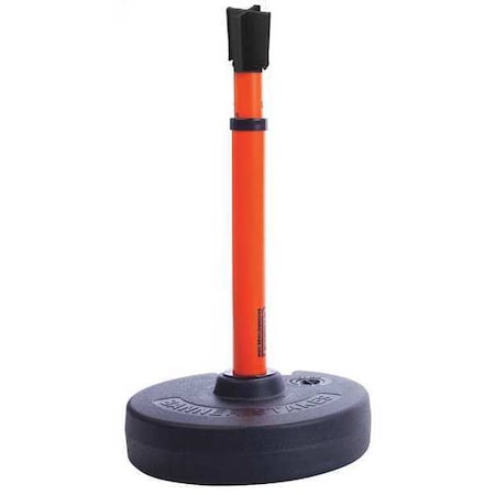 Banner Stakes Receiver Post, Orange, 15 ft. Length, 22 in to 42 in Adjustable Post Height PL4119