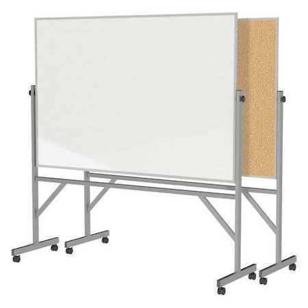 Ghent Dry Erase Board, Plastic, 78 1/4 in, 77 in, Aluminum Frame, White ARMK46