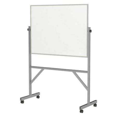 Ghent Dry Erase Board, Plastic, 78 1/4 in, 53 1/4 in, Aluminum Frame, White, Gloss ARMM34