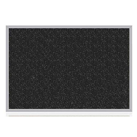 Ghent Rubber Bulletin Board 72-1/2"W, Silver ATR46-TN