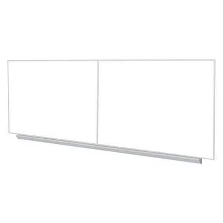 Ghent Dry Erase Board, Porcelain, 48 1/2 in, 192 1/2 in, Aluminum Frame, White, Matte A2M416