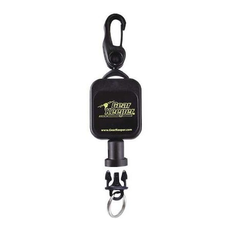 Gear Keeper Retractable Lanyard, 14inL, Black/Orange RT5-5601-10PK