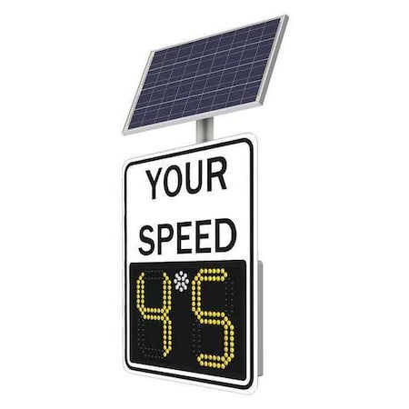 Tapco Safe Pace 100, Radar Feedback Sign, Solar, White Face 1485-00071